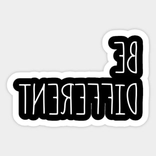 Be Different Typography In Tilt Shape Full Message Sticker